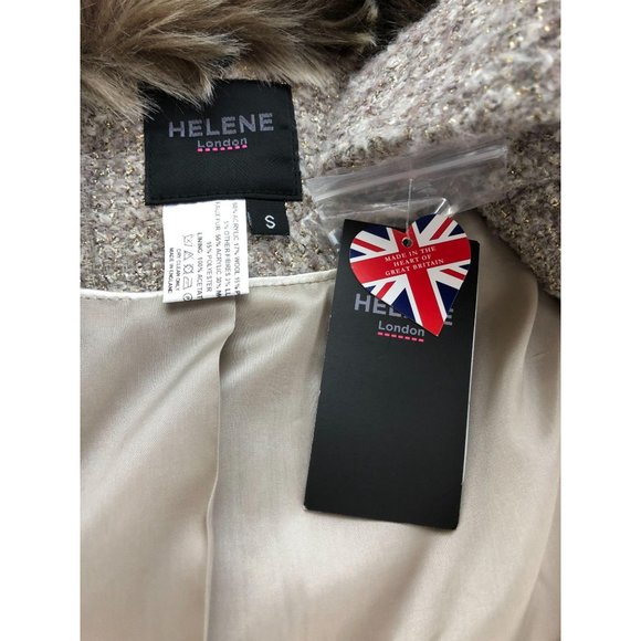 Helene Berman Faux Fur Detachable Collar Jacket S NWT - Picture 9 of 11